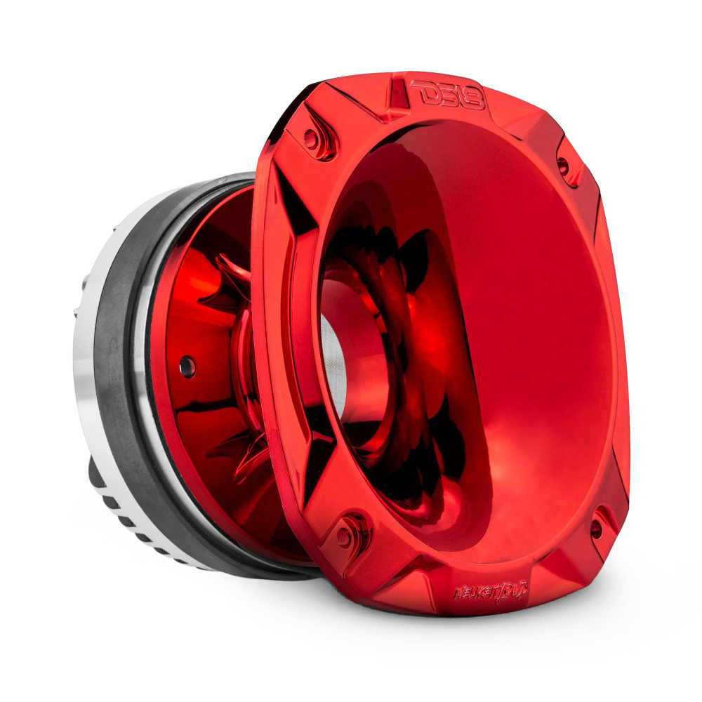 DS18 PRO-DKH1FSC, äänekäs 2 tuuman fenolivaihtoehto ohuella punaisella/sinisellä torvella