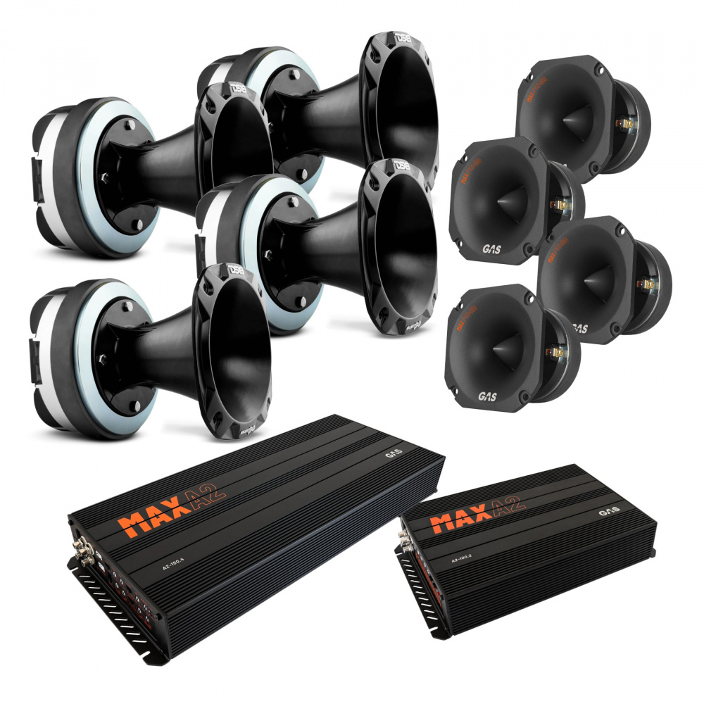 4-pack DS18 PRO-DKH2F & GAS PT2-384, SPL-paketti vaiheilla, X-Suuri