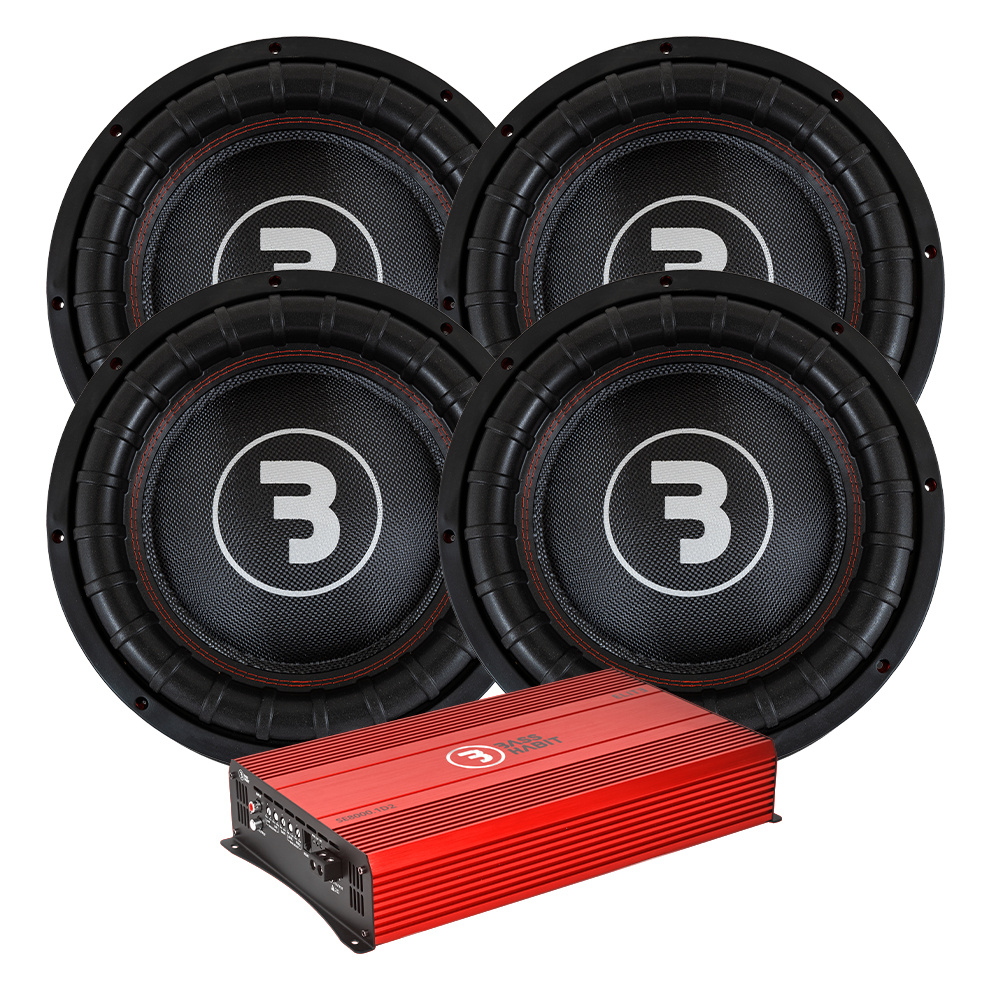 4-pack Bass Habit E2380D1 & SE8000.1D2, brutaal bassopaketti