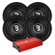 4-pack Bass Habit E2380D1 & SE8000.1D2, brutaal bassopaketti 4-pack Bass Habit E2380D1 & SE8000.1D2, brutaal bassopaketti