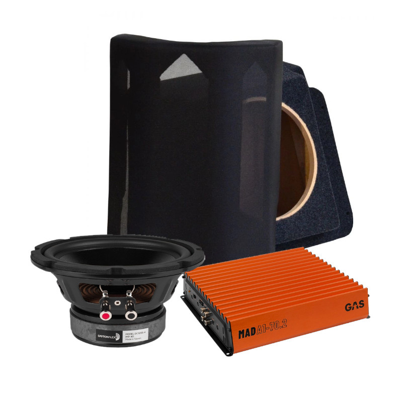 GAS MAD & Dayton Audio Baspaket till BMW E46 Cab