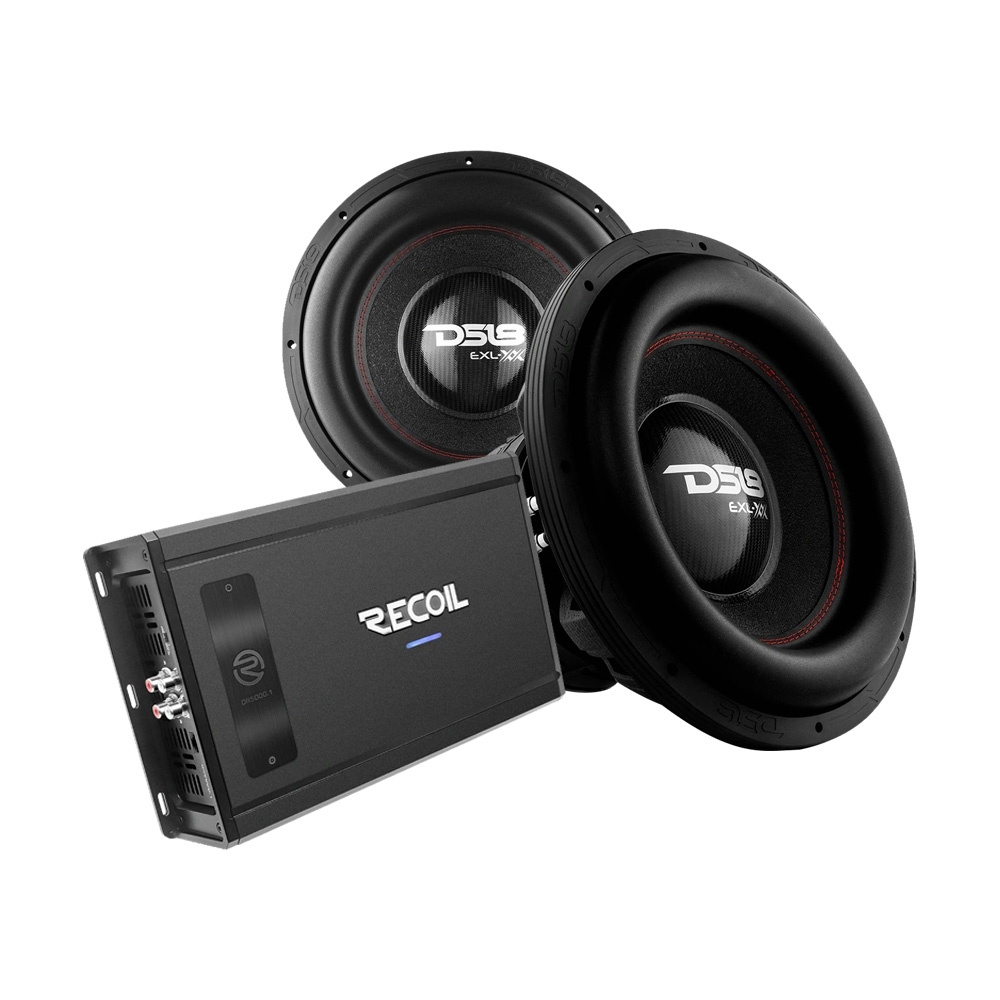 2-pack DS18 EXL-XX15.4DHE Recoil DII 5000.1:n kanssa, 2x15