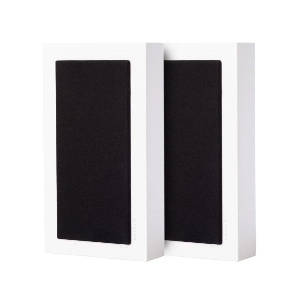 2-pakkaus DLS Flatbox Midi seinäkaiuttimet valkoisena