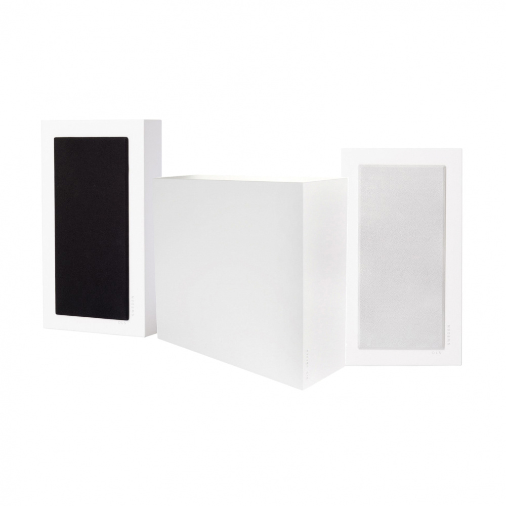 DLS Flatbox Midi On-Wall 2.1 kaiutinpaketti, valkoinen