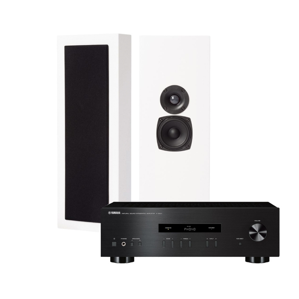 DLS Flatbox Slim Large stereopaketti Yamaha A-S201 II:n kanssa