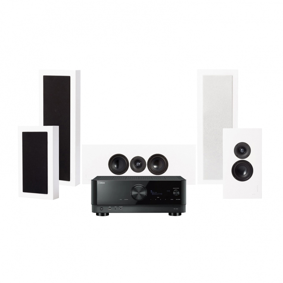 Yamaha RX-V6A & DLS Flatbox XL 5.0 hemmabiopaket, vit