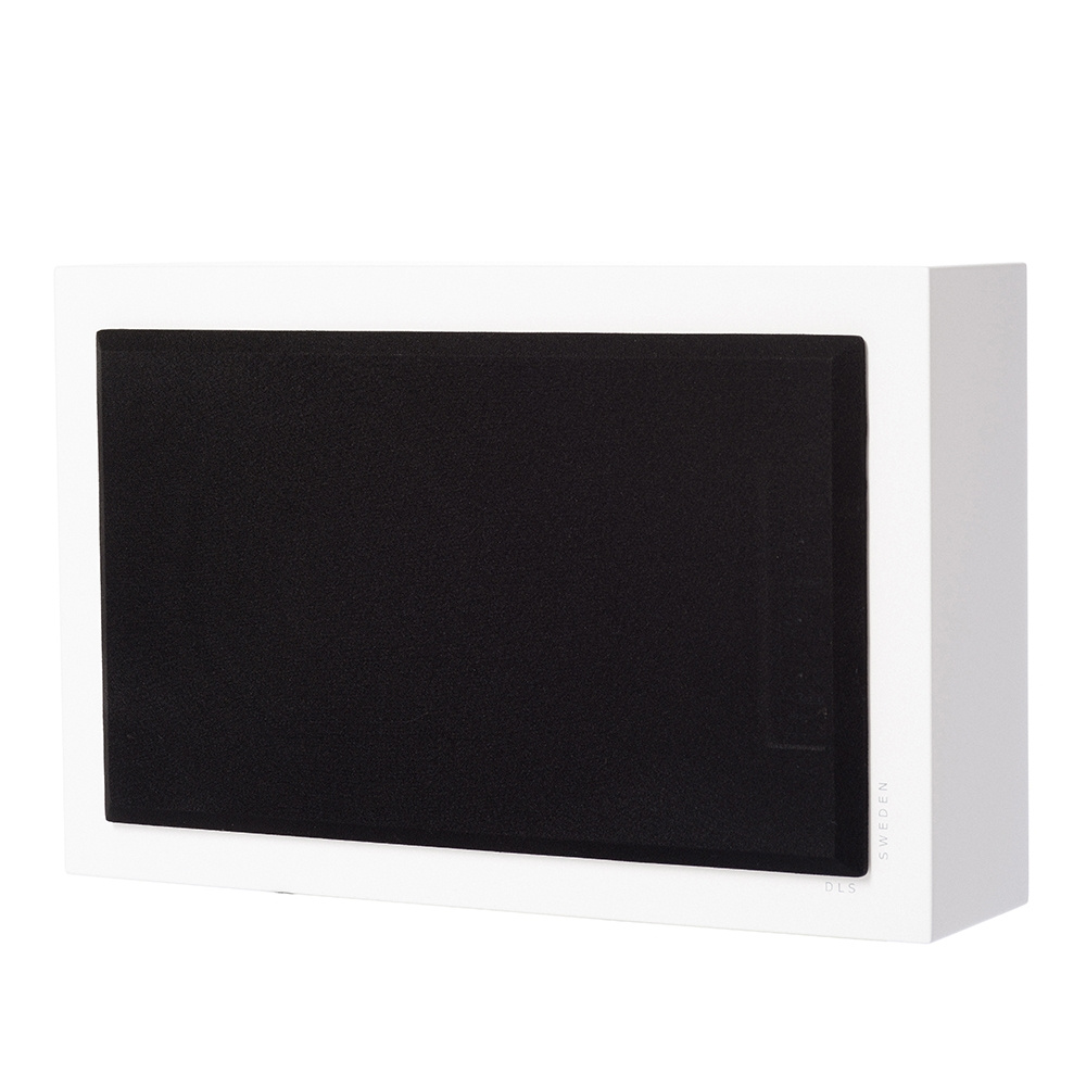 2-pack DLS Flatsub 8.2 seinälle asennettava aktiivinen subwoofer, mattavalkoinen