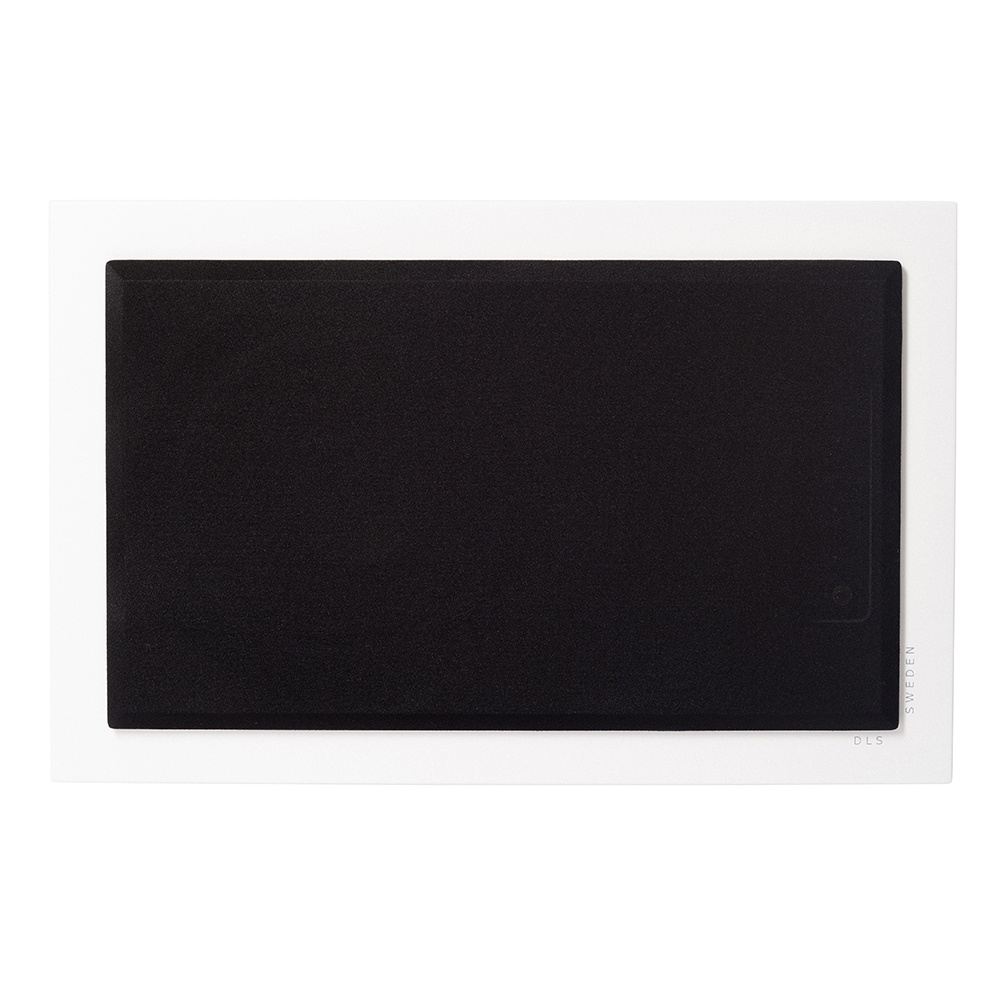 2-pack DLS Flatsub 8.2 seinälle asennettava aktiivinen subwoofer, mattavalkoinen