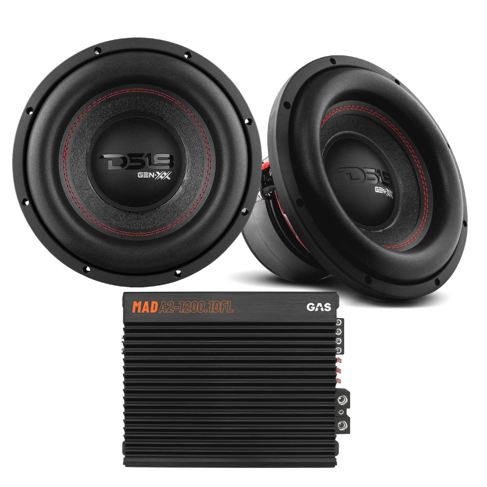 2-pack DS18 GEN-XX10.4DHE & GAS MAD A2-1200.1DFL, bassarja