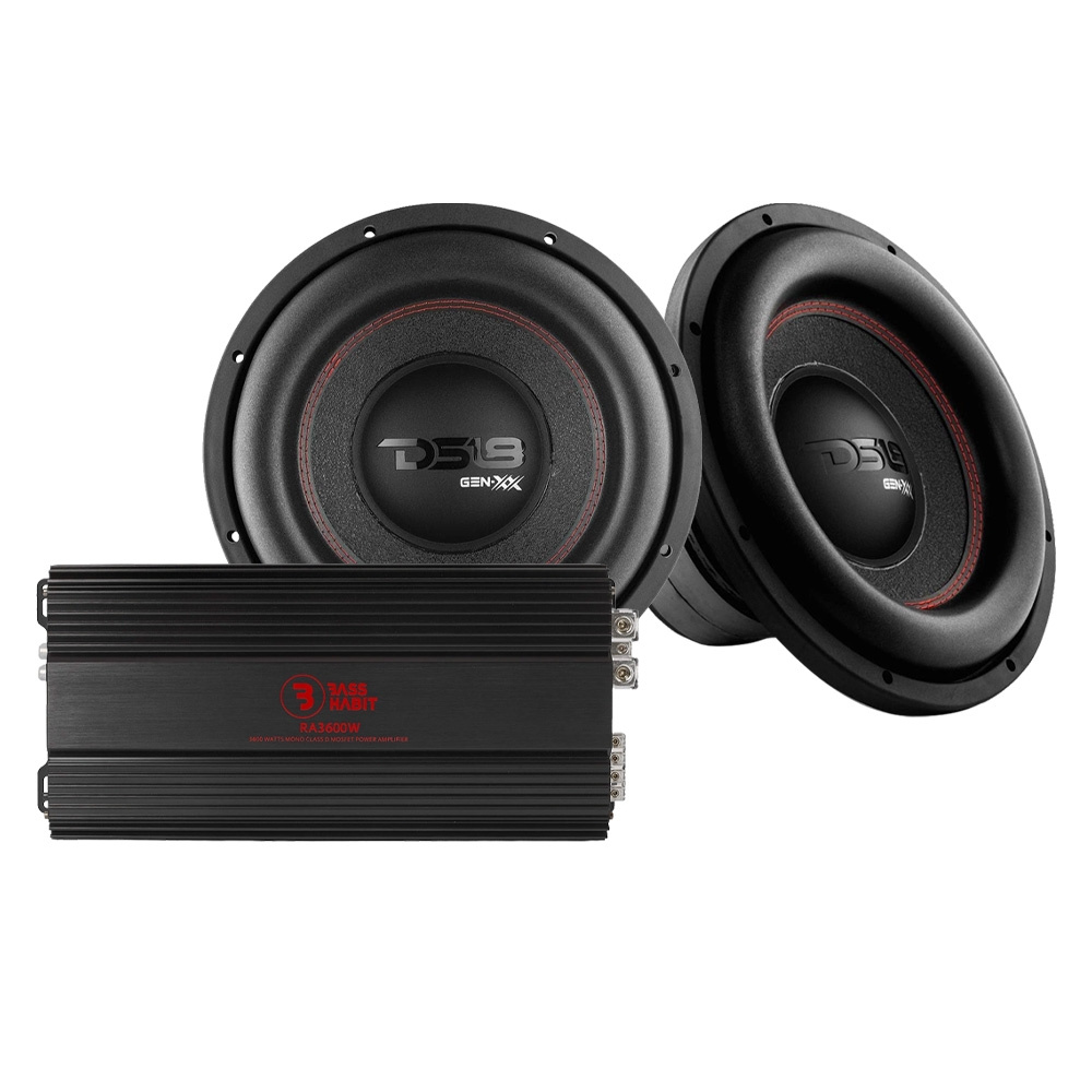 2-pack DS18 GEN-XX12.4DHE Bass Habit RA3600W:lla, 2x12 bassopaketti