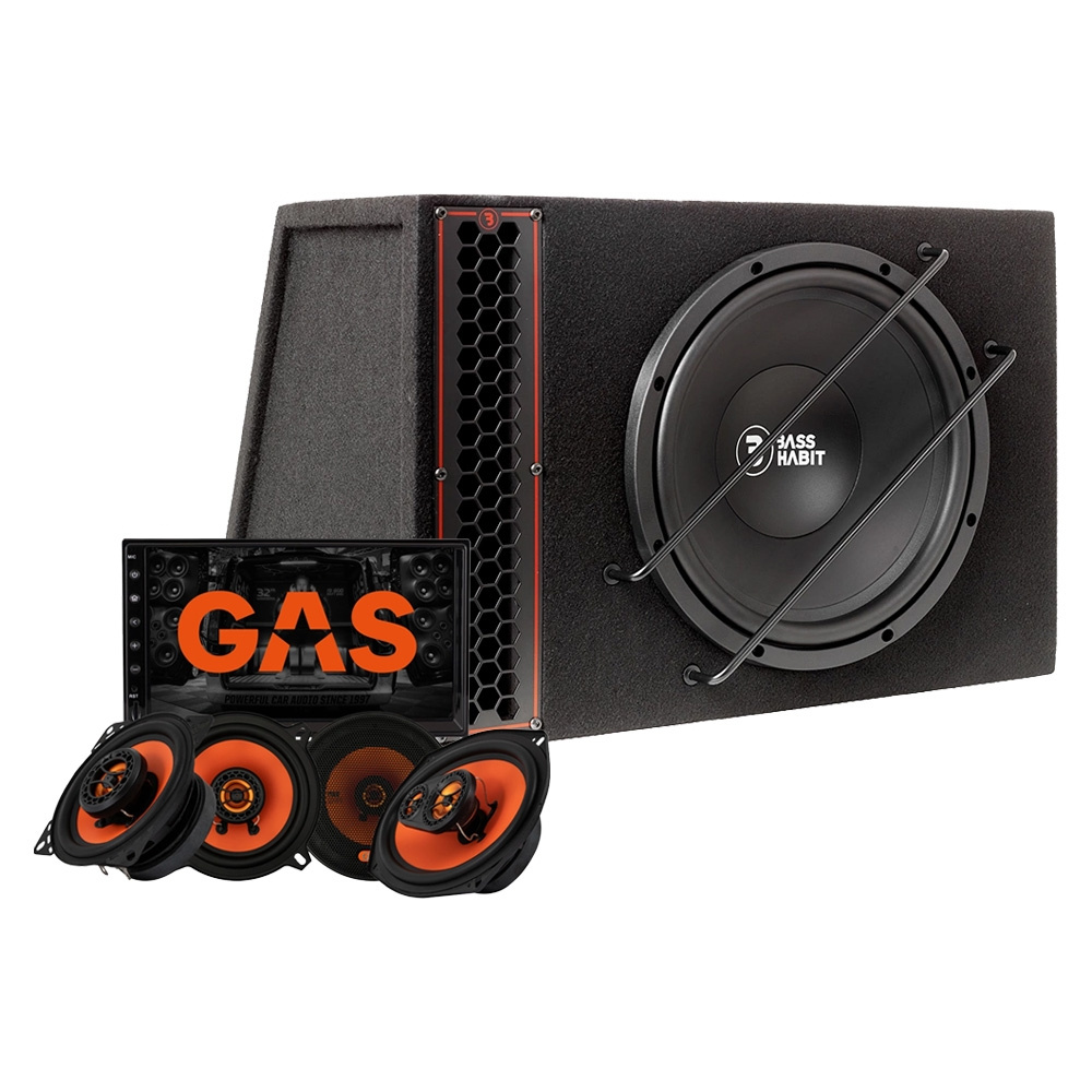 Bass Habit PL112A MAD X1-kaiuttimilla & GMV651BT, kokonaispaketti