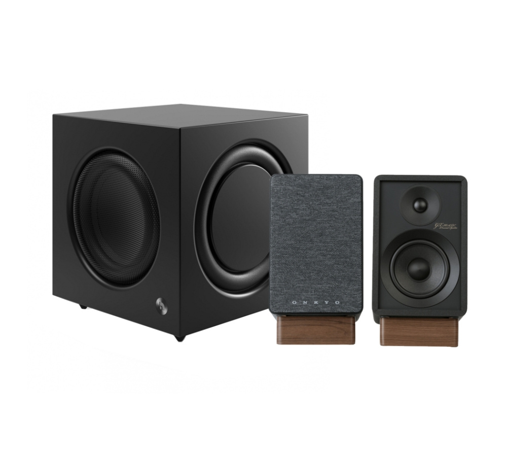 Onkyo GX-30ARC ja Audio Pro SW-10 aktiivinen 2.1 kaiutinpaketti, musta