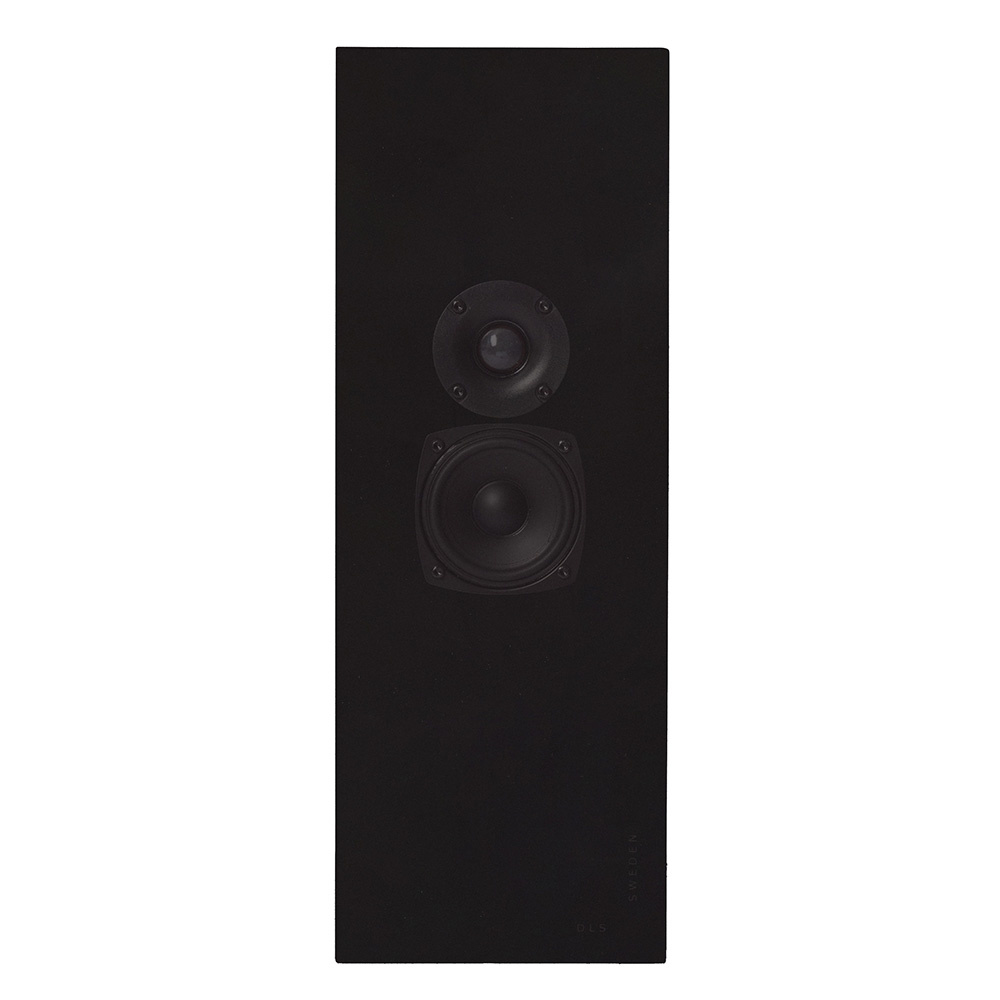 2-pakkaus DLS Flatbox Slim Large seinäkaiuttimet, mattamusta