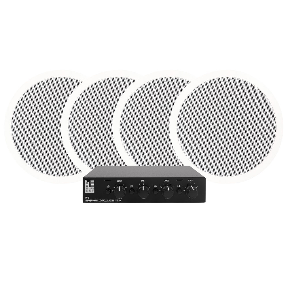 2 paria DLS IC611, 6.5” upotettavat kaiuttimet & System One SC4B