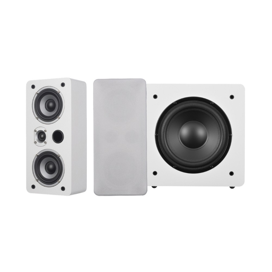 Dynavoice Magic LCR-4 Challenger Sub 8 2.1 kaiutinpaketti, valkoinen