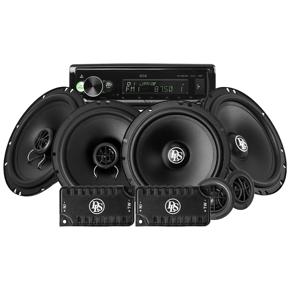 GAS MAX M150-BDX DLS Performance-kaiuttimilla, autostereopaketti