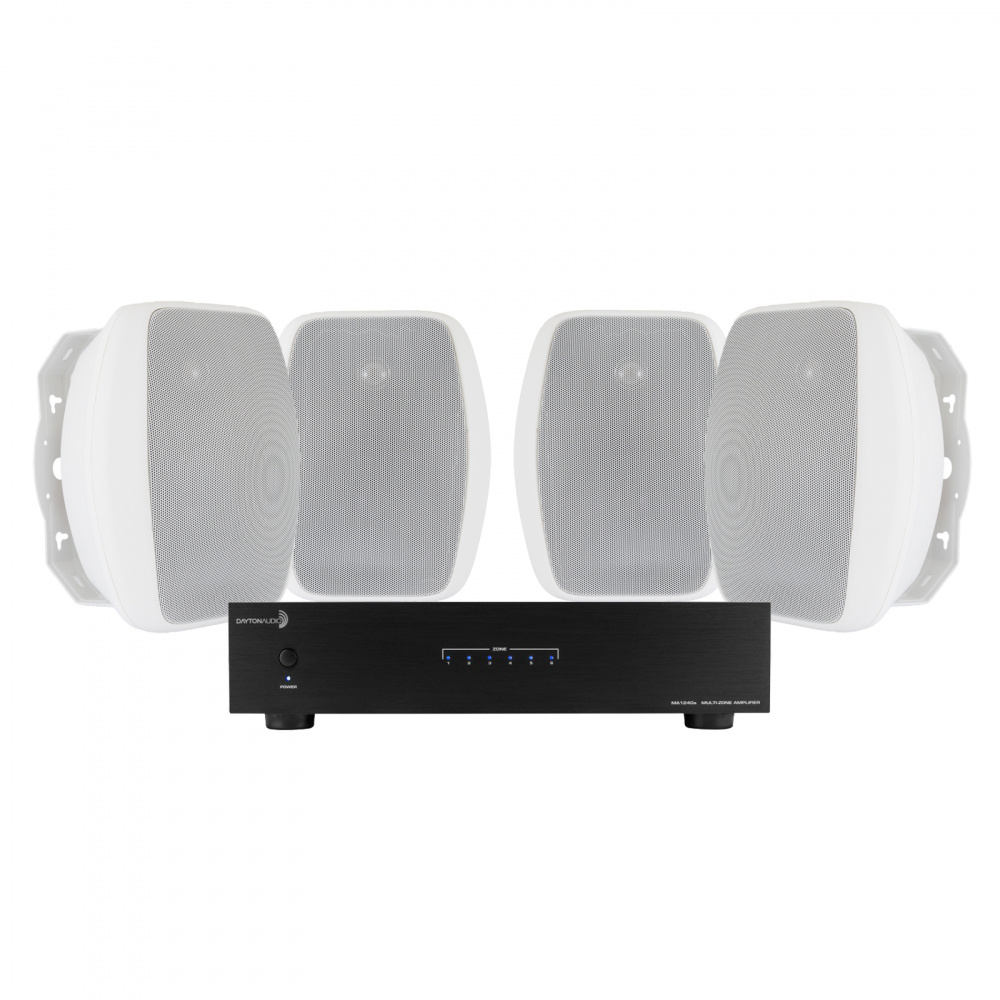 Dayton Audio MA1240 och 2 par System One OD570 för gymmet eller uteplatsen