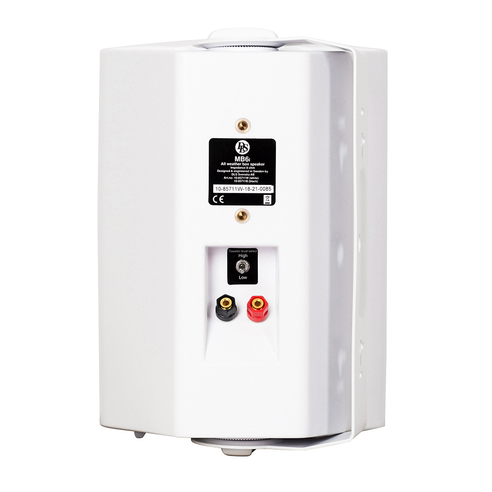 Dayton Audio MA1260 & 2 paria DLS MB6i valkoisia ulkokaiuttimia