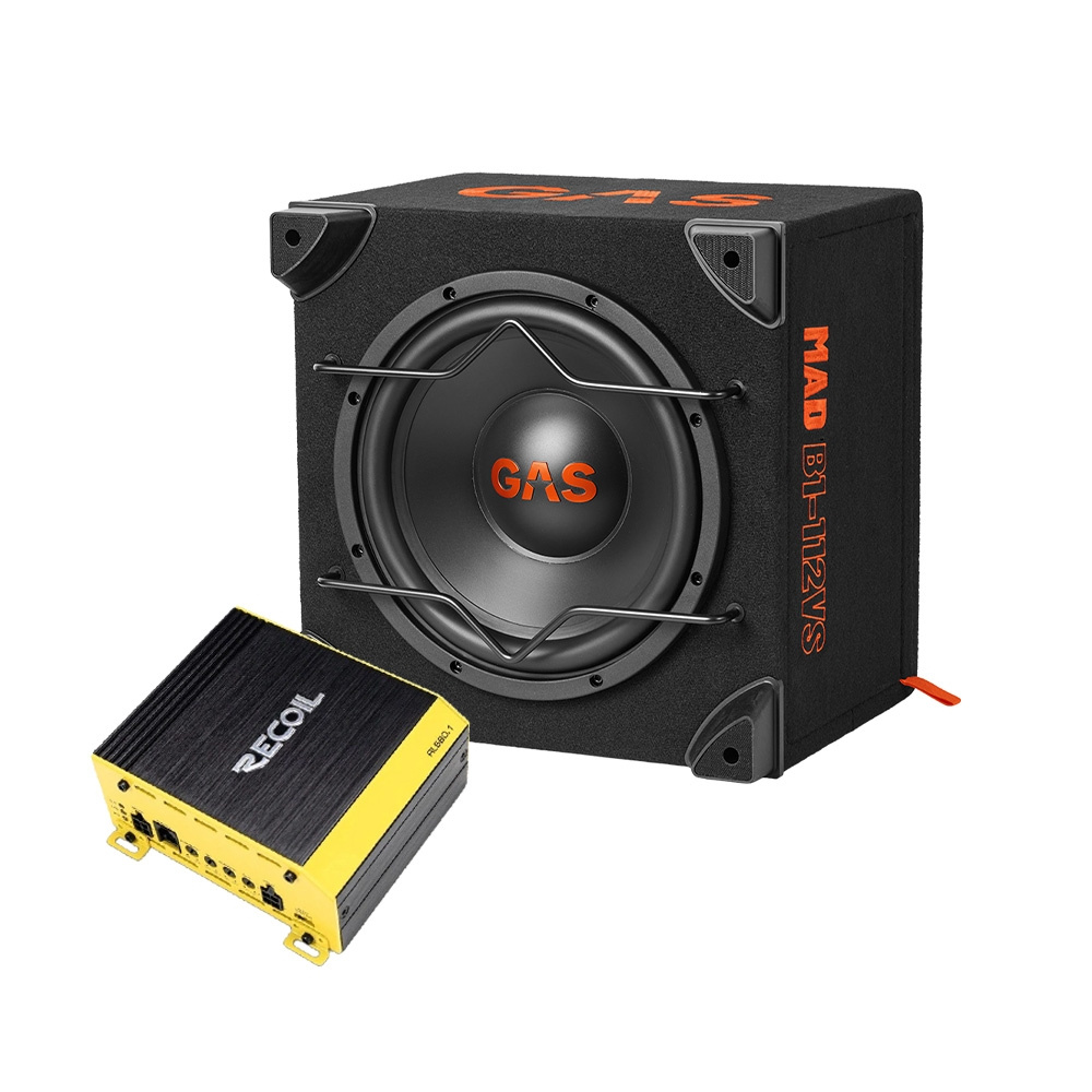 GAS MAD B1-112VS bassopaketti Recoil RL680.1:n kanssa