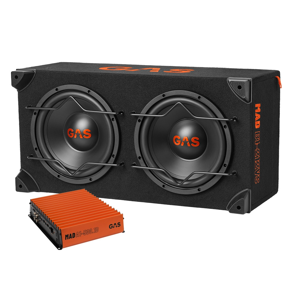 GAS MAD B1-212VS bassopaketti MAD A1-500.1D:n kanssa