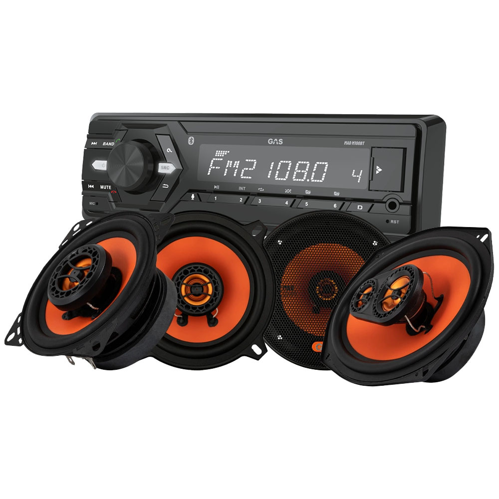 GAS MAD M100-BT MAD X1-kaiuttimilla, autostereopaketti
