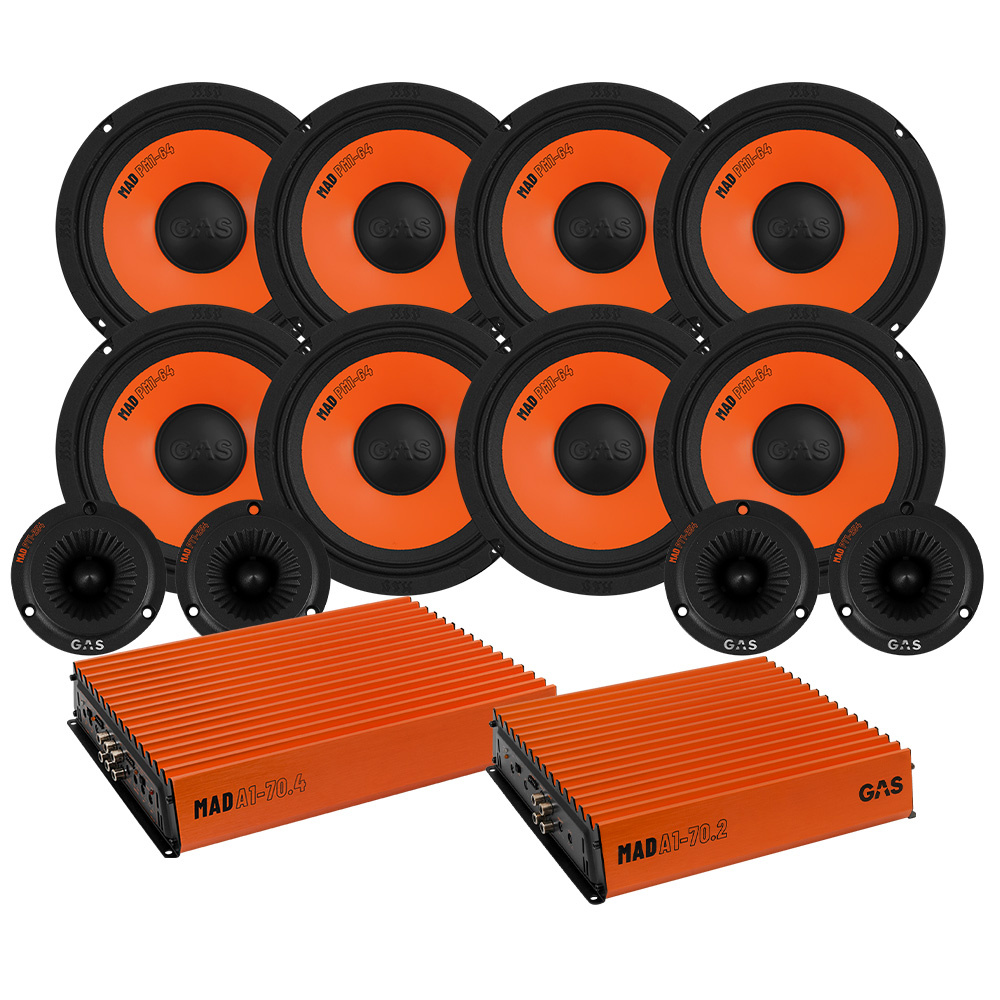 GAS MAD PM1-64 & MAD PT1-254 SPL-paketti kahdella vaiheella, suuri