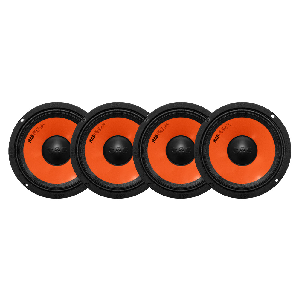 4-pakkaus GAS MAD PM1-64, 6.5 tuuman midbassoa