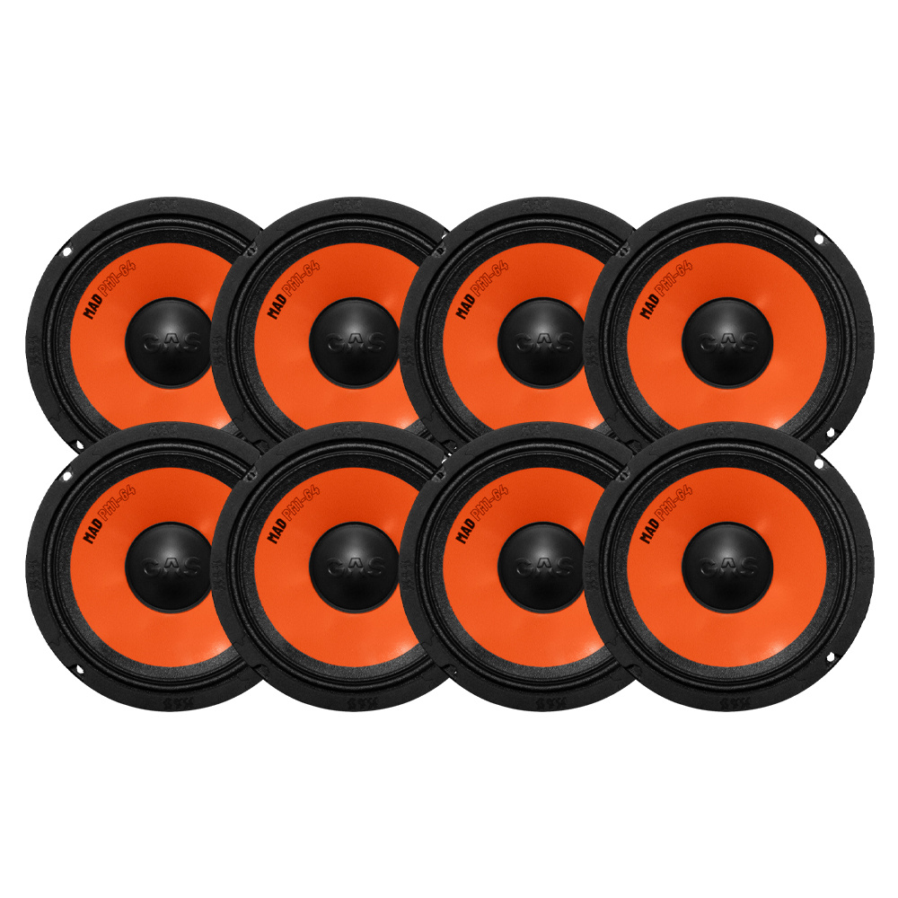 8-pakkaus GAS MAD PM1-64, 6.5 tuuman keskiäänikohotin