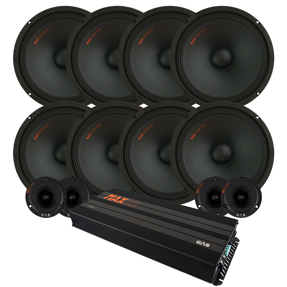 8-pakkaus GAS MAD PM2-104 PT1-254 SPL-paketti askelilla, suuri