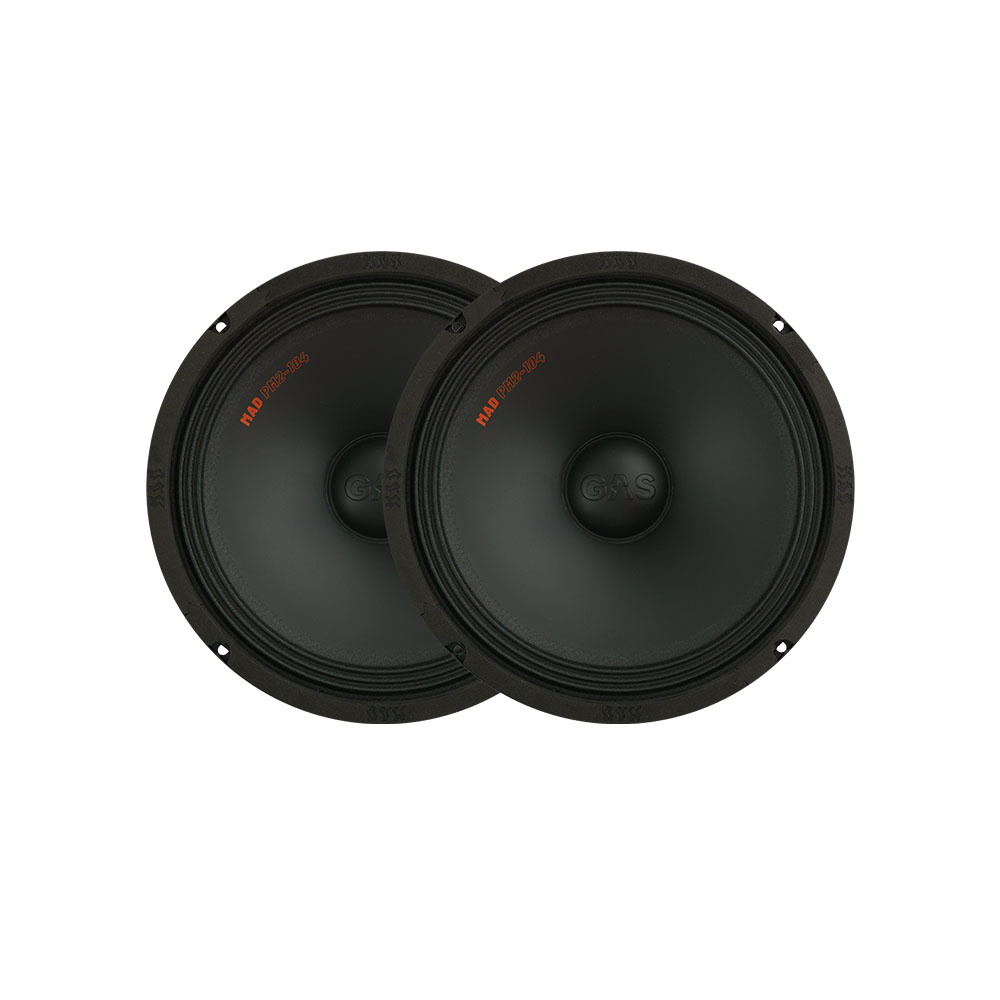 2-pakkaus GAS MAD PM2-104, mahtava 10 tuuman midbassoelementti