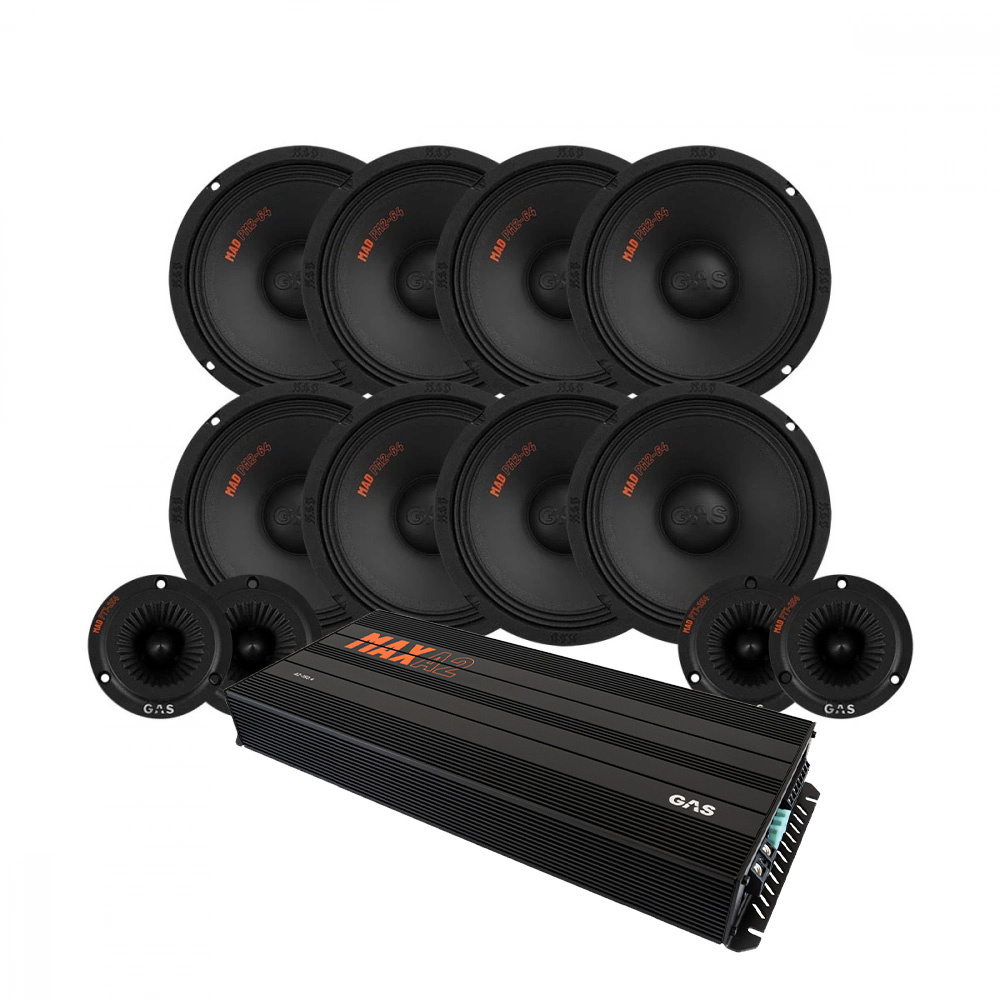 8-pakkaus GAS MAD PM2-64 PT1-254 SPL-paketti askelilla, suuri