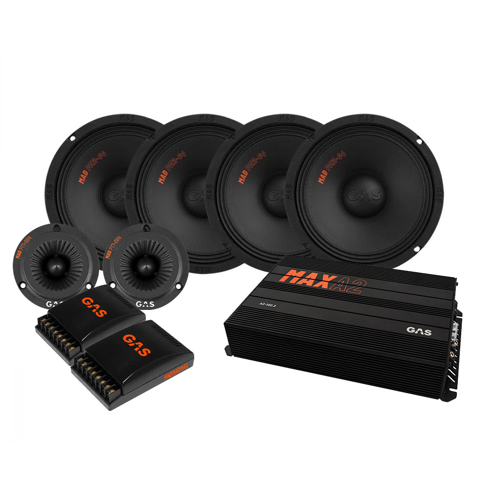 4-pakkaus GAS MAD PM2-64 SPL-paketti portailla, keskikoko