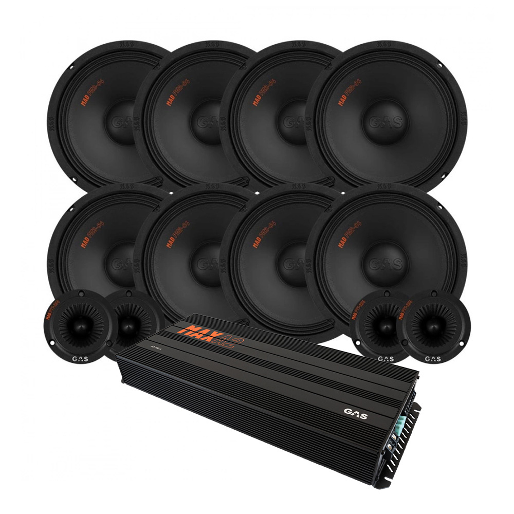 8-pakkaus GAS MAD PM2-84 PT1-254 SPL-paketti askelilla, suuri