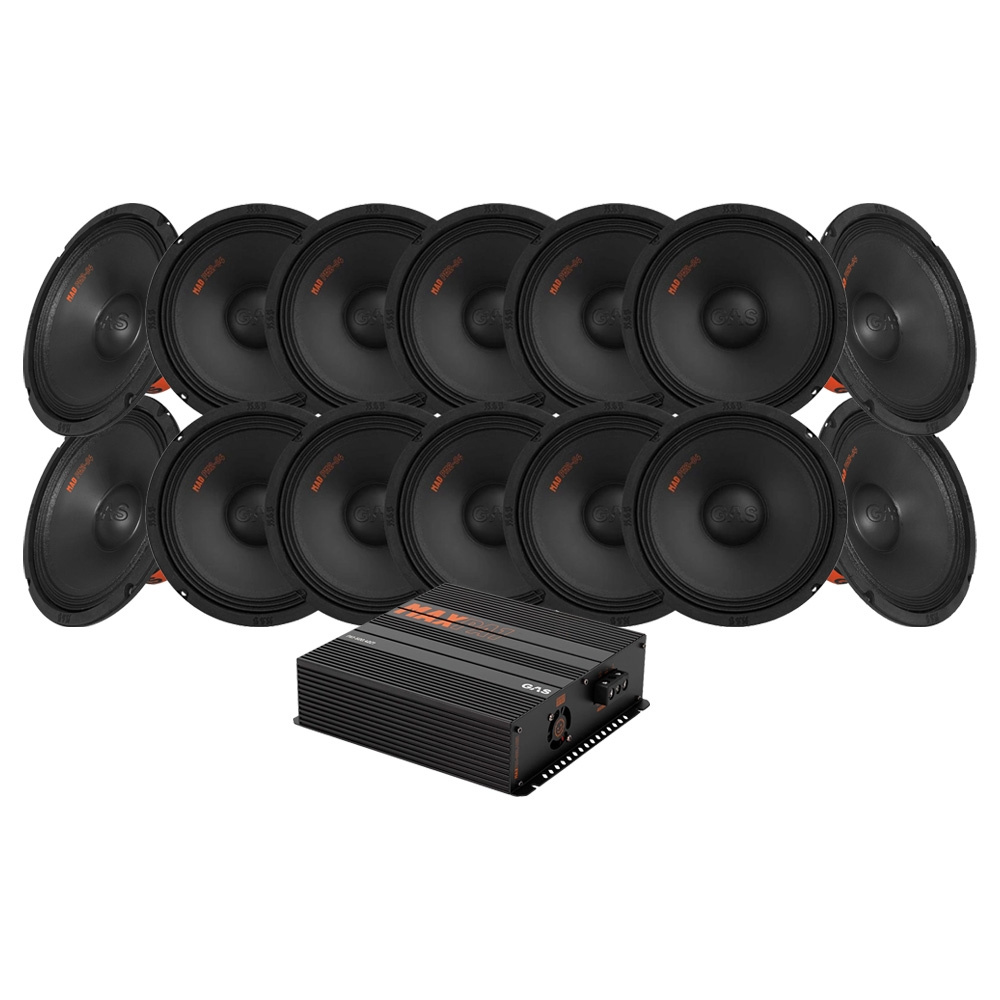 16-pack GAS MAD PM2-84 MAX PA1-500.4DZ1:n kanssa, SPL-paketti