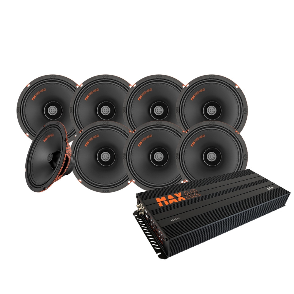8-pack GAS MAD PM3-84N MAX A2-150.4:n kanssa, SPL-paketti