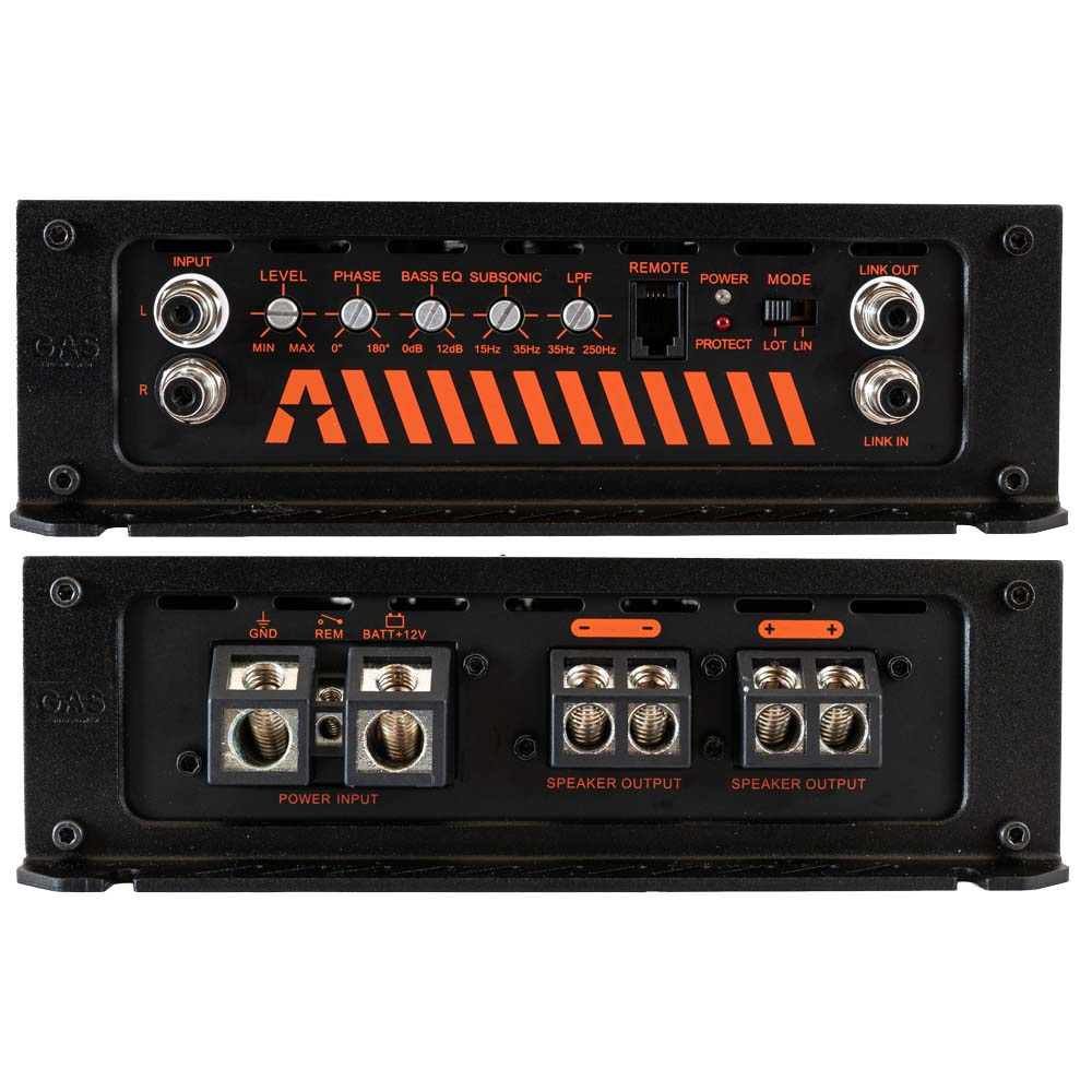 2-pakkaus GAS MAD S3-10D2 & MAX A2-1500.1DL, subwooferpaketti