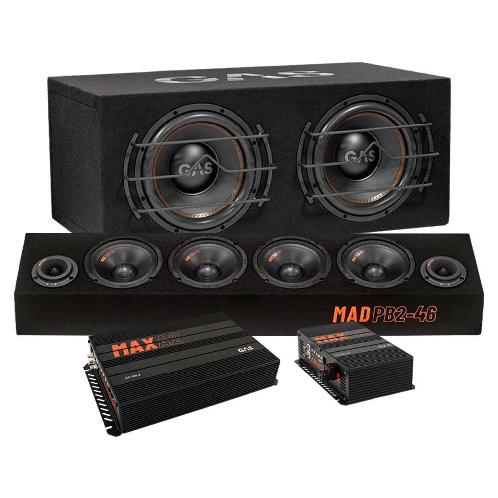 GAS MAX B1-212 raggaripaketti MAD PB2-46:n ja vahvistimen kanssa