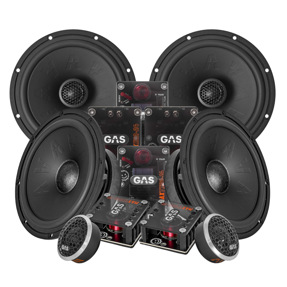 GAS MAX K2/X2-64, etu- ja takakaiuttimet