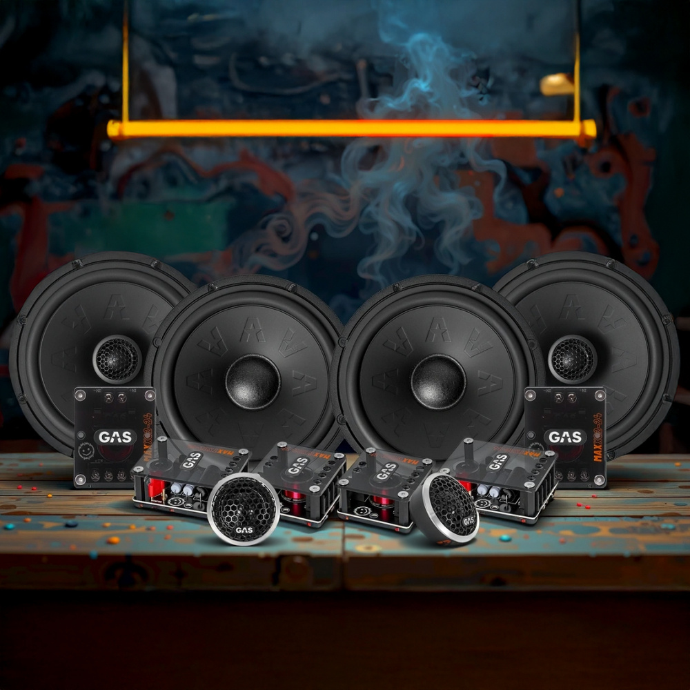 GAS MAX K2/X2-64, etu- ja takakaiuttimet