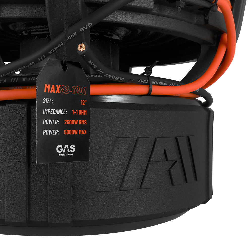 2-pakkaus GAS MAX S2-12D1 & SPL ELITE 5100.1DF, bassopaketti