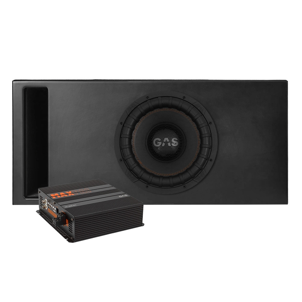 1x12 bassopaketti GAS MAX S2-12D2 Comp-kotelossa ja vahvistin