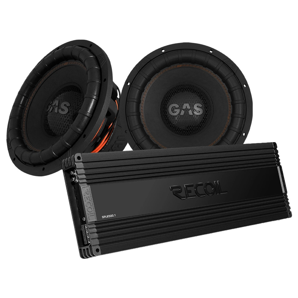 2-pack GAS MAX S2-15D1 Recoil SPL6500.1:n kanssa, 2x15
