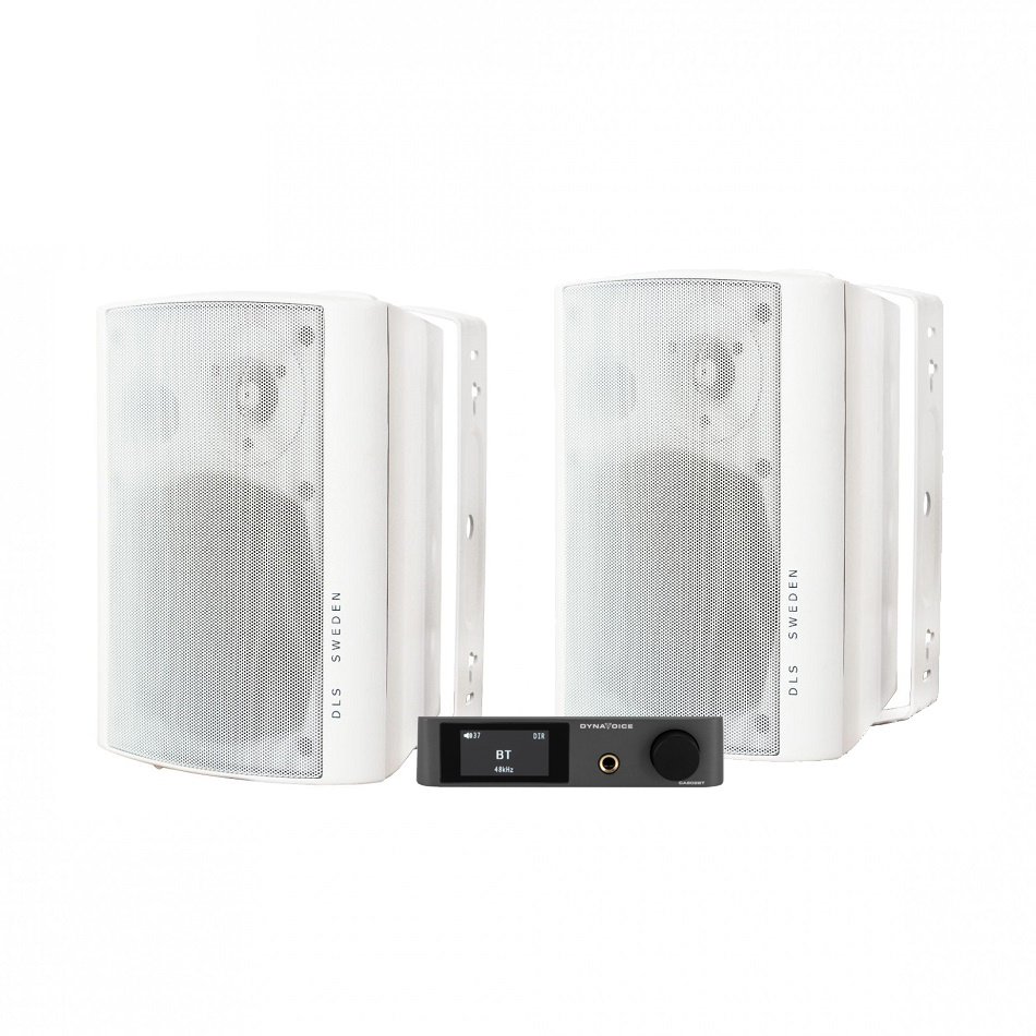Dynavoice CA802BT & DLS MB5i ulkokaiuttimet, valkoinen