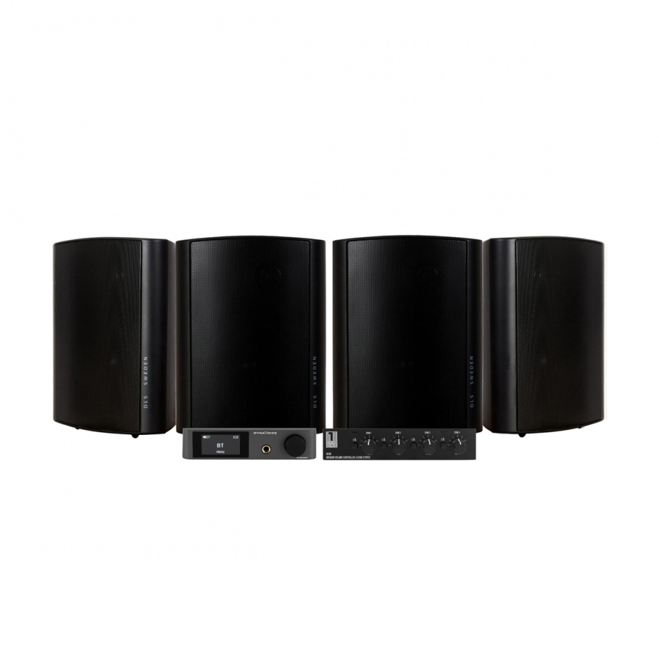 Dynavoice CA802BT SC4B:n & 2 parin DLS MB5i ulkokaiuttimien kanssa, musta