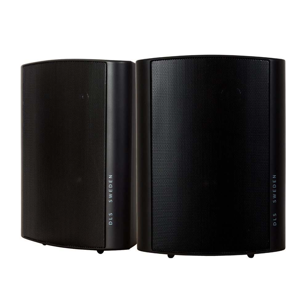 Dynavoice CA802BT med SC4B & 2 par DLS MB6i utomhushögtalare, svart