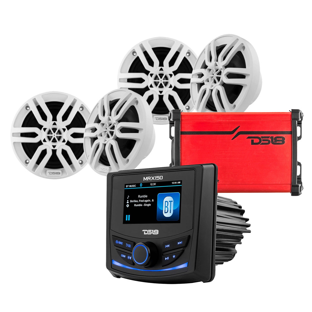 DS18 MRX150, merivahvistin ja 2 paria MP6, täydellinen meripaketti