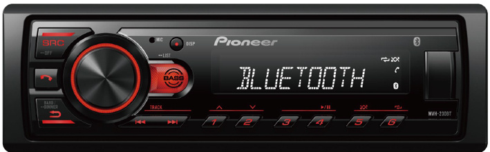 Pioneer MVH-230BT & GAS MAD X1-kaiuttimet, autostereopaketti