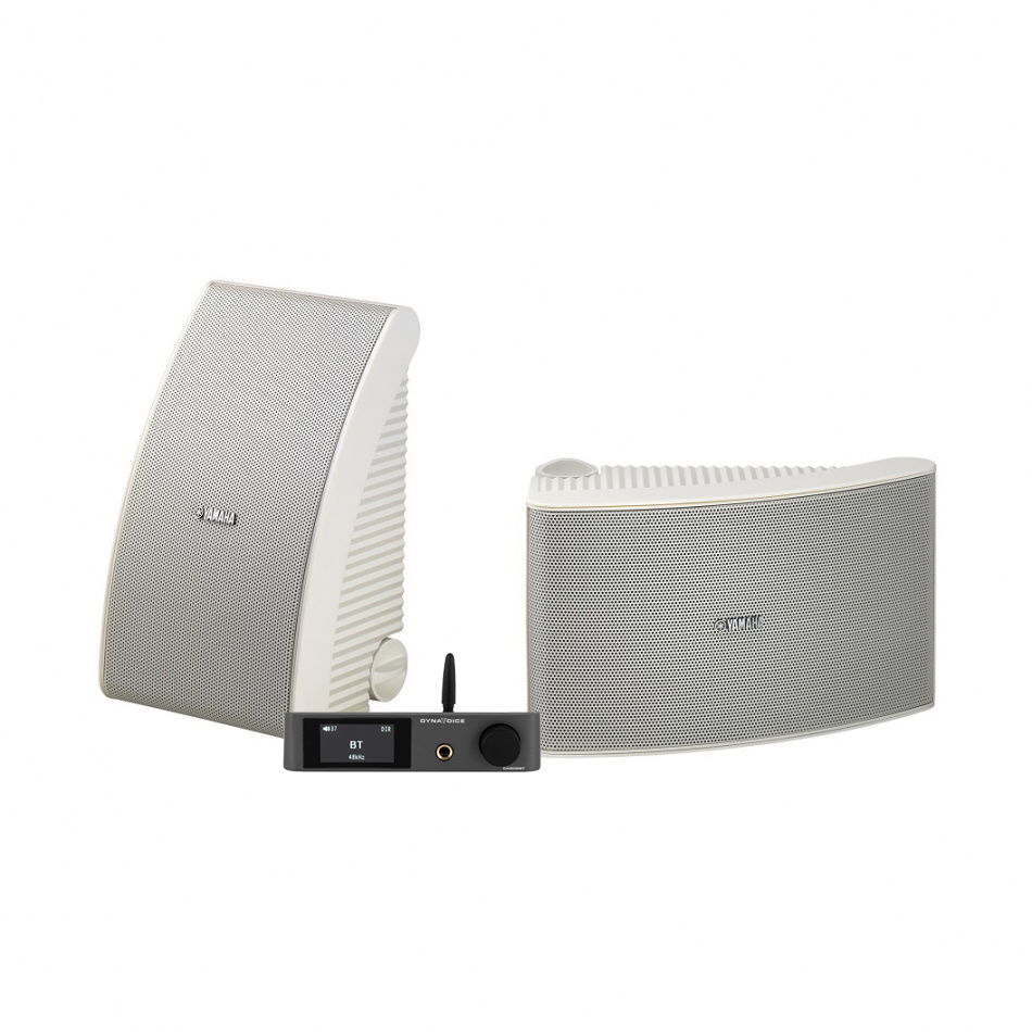 Dynavoice CA802BT & Yamaha NS-AW592 ulkokaiuttimet, valkoinen