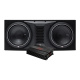 Rockford Fosgate P1-2X10 ja Bass Habit RA2000W, bassopaketti Rockford Fosgate P1-2X10 ja Bass Habit RA2000W, bassopaketti