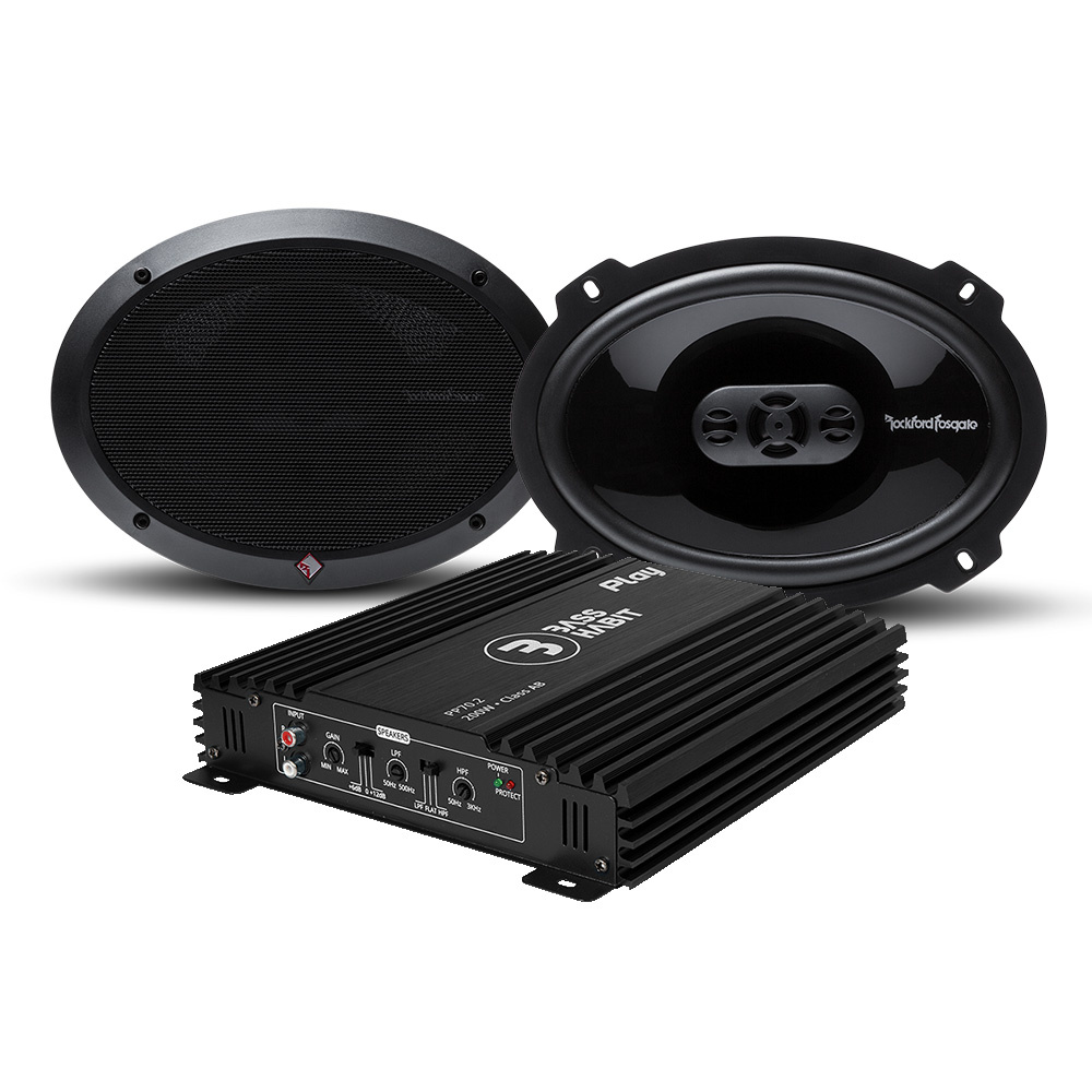 Rockford Fosgate Punch 6x9tum & Bass Habit PP 70.2 (gen.2), kaiutinpaketti